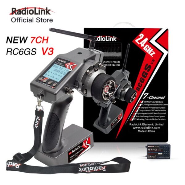 Radiolink RC6GS V3 - 2.4G 7 Channel RC Radio Transmitter and Gyro Receiver R7FG New Upgrade Remote Controller for RC Car Boat 4 Radiolink RC6GS V3 - 2.4G 7 Channel RC Radio Transmitter and Gyro Receiver R7FG New Upgrade Remote Controller for RC Car Boat - Image 4
