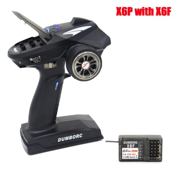 DumboRC X6 X4 X6P 2.4G 6CH Transmitter - w/ X6FG Gyro X6F Receiver Remote control for 1/10 1/8 Crawler Axial SCX10 D90 RC Car Boat - Image 11