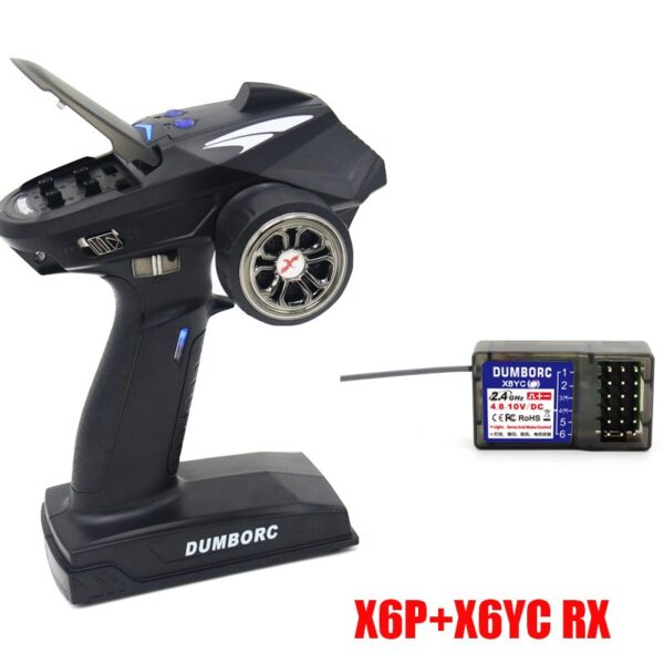 DumboRC X6 X4 X6P 2.4G 6CH Transmitter - w/ X6FG Gyro X6F Receiver Remote control for 1/10 1/8 Crawler Axial SCX10 D90 RC Car Boat - Image 9