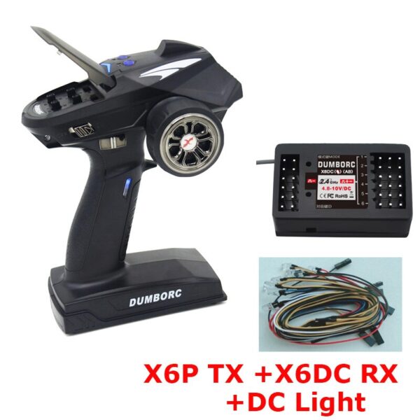 DumboRC X6 X4 X6P 2.4G 6CH Transmitter - w/ X6FG Gyro X6F Receiver Remote control for 1/10 1/8 Crawler Axial SCX10 D90 RC Car Boat - Image 5