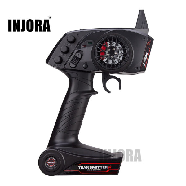 INJORA 3CH 2.4GHz RC Controller Digital Radio - Remote Control Transmitter with Receiver for RC Car RC Boat - Image 3