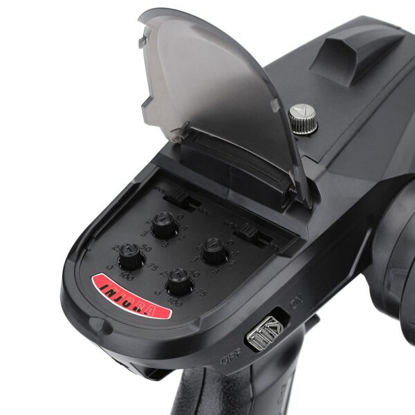 INJORA 2.4GHz Remote Control 6CH Digital Radio Transmitter with Gyro Receiver for 1/8 1/10 RC Car Boat Tank Crawler SCX10 - Image 9