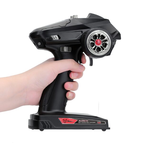 INJORA 2.4GHz Remote Control 6CH Digital Radio Transmitter with Gyro Receiver for 1/8 1/10 RC Car Boat Tank Crawler SCX10 - Image 5