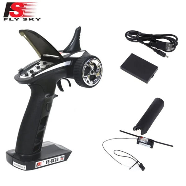 FLYSKY FS-GT2B GT2B 2.4G 3CH Radio Transmitter with GR3E Receiver 3.7V Battery for RC Vehicles Car Boat Tank Toys RC Parts 3 FLYSKY FS-GT2B GT2B 2.4G 3CH Radio Transmitter with GR3E Receiver 3.7V Battery for RC Vehicles Car Boat Tank Toys RC Parts - Image 3
