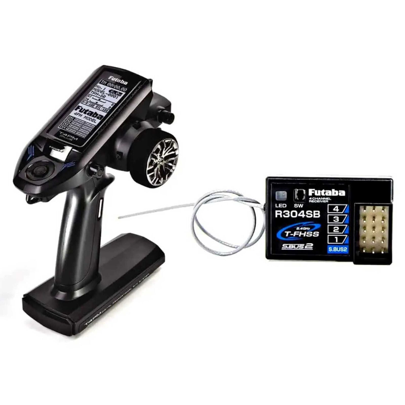 Futaba 4PM Plus Transmitter - 4-Channel 2.4GHz T-FHSS Radio System w/R334SBS Receiver for Surface Model 1 Futaba 4PM Plus Transmitter - 4-Channel 2.4GHz T-FHSS Radio System w/R334SBS Receiver for Surface Model