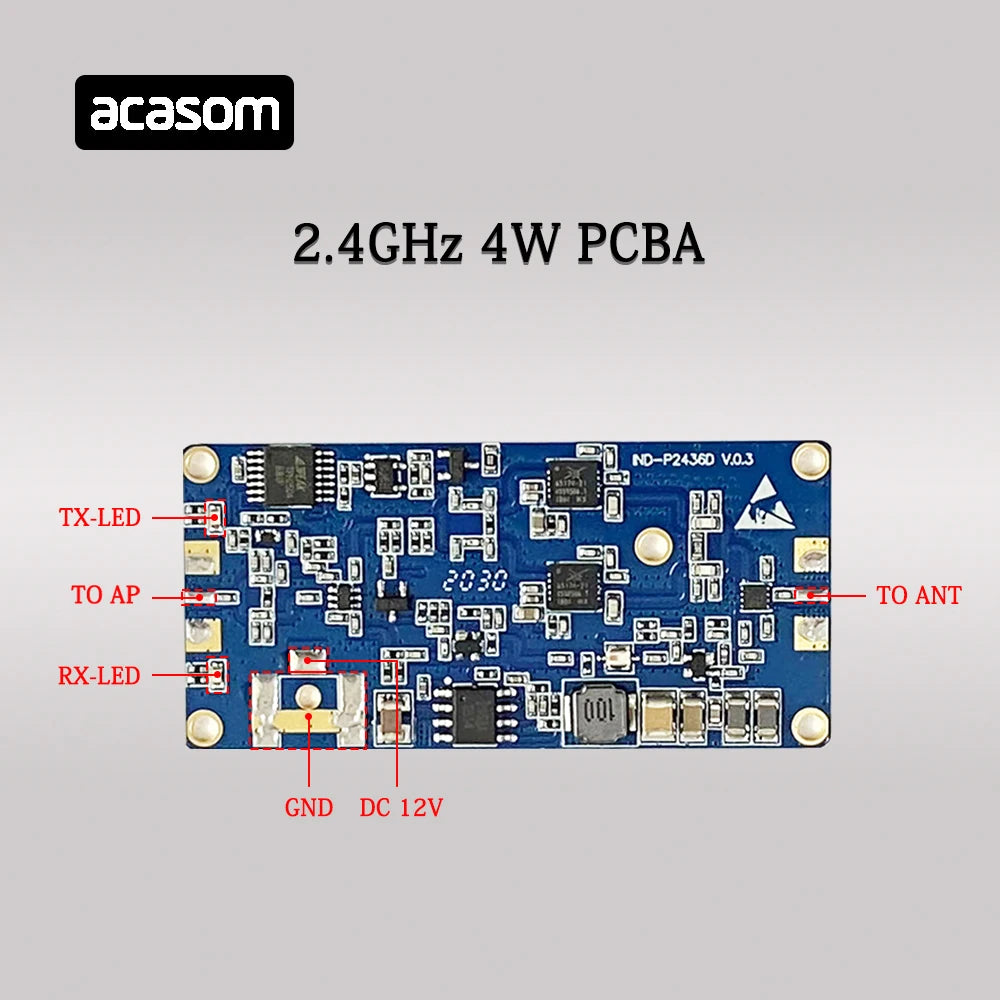 2.4GHz 4W Wifi Wireless Broadband Amplifier Router 2.4Ghz Power Range Signal Booster ZigBee Module 2 2.4GHz 4W Wifi Wireless Broadband Amplifier Router 2.4Ghz Power Range Signal Booster ZigBee Module - Image 2