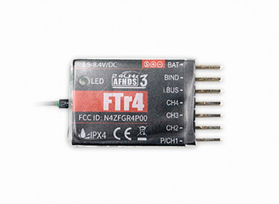 FLYSKY FTr4 Receiver - 2.4GHz 4ch AFHDS 3 protocol w/S-Bus/i-Bus/PPM/PWM Support & NB4/PL18 Compatibility 1 FLYSKY FTr4 Receiver - 2.4GHz 4ch AFHDS 3 protocol w/S-Bus/i-Bus/PPM/PWM Support & NB4/PL18 Compatibility