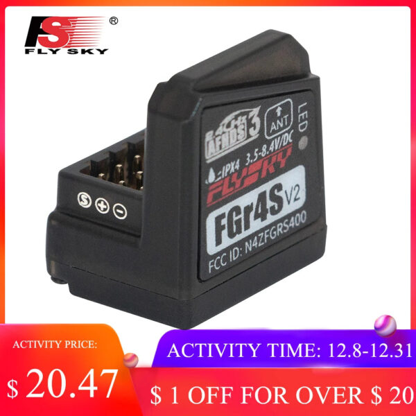 Flysky FGR4S V2 Receiver - AFHDS Single-Antenna Bidirectional PWM /PPM / IBUS Output Receiver for Flysky NB4 PL18 RC Transmitter 4 Flysky FGR4S V2 Receiver - AFHDS Single-Antenna Bidirectional PWM /PPM / IBUS Output Receiver for Flysky NB4 PL18 RC Transmitter - Image 4