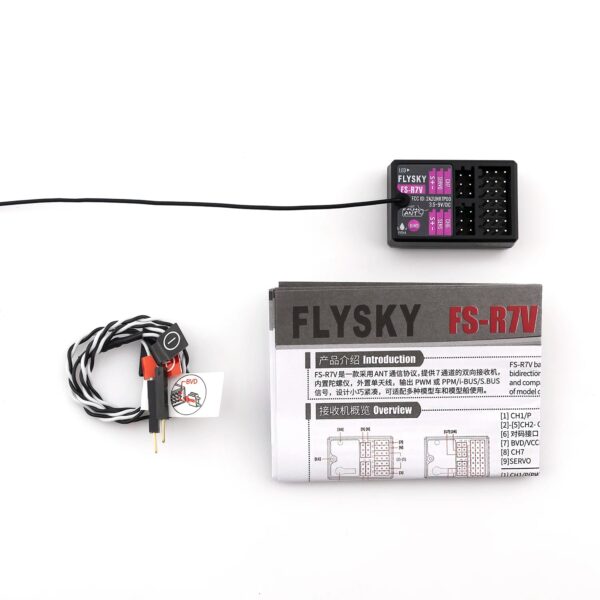 FLYSKY FS-R7V 7CH 2.4G Gyro Receiver - 3.5 ~ 9V/DC ANT Single Antenna PWM for RC Model Cars Boats Transmitter FS-G7P Accessories — изображение 5