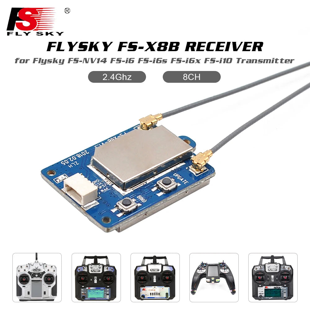 Flysky FS-X8B 8CH 2.4G Receiver - 4.0-8.4V PPM/i-BUS AFHDS 2A GFSK FHSS Receiver Compatible With FS-NV14 FS-i6 FS-i6s FS-i6x FS-i8 FS-i10 2 Flysky FS-X8B 8CH 2.4G Receiver - 4.0-8.4V PPM/i-BUS AFHDS 2A GFSK FHSS Receiver Compatible With FS-NV14 FS-i6 FS-i6s FS-i6x FS-i8 FS-i10 — изображение 2
