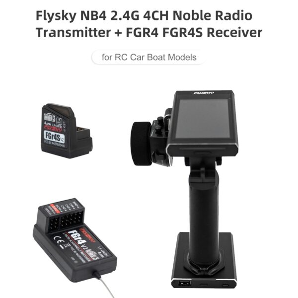 Flysky Noble NB4 2.4G 4CH Radio Transmitter - Remote Controller with FGR4 FGR4S Receiver AFHDS 3 Protocol for RC Car Boat Models 5 Flysky Noble NB4 2.4G 4CH Radio Transmitter - Remote Controller with FGR4 FGR4S Receiver AFHDS 3 Protocol for RC Car Boat Models - Image 5
