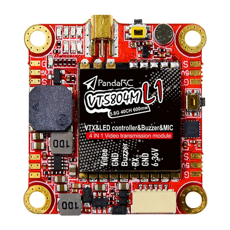 Pandarc VT5804M L1 VTX - 5.8G Interface Controller 25/100/200/400/600MW VTX Buzzer LED Controller Forrc FPV Racing Drones 1 Pandarc VT5804M L1 VTX - 5.8G Interface Controller 25/100/200/400/600MW VTX Buzzer LED Controller Forrc FPV Racing Drones