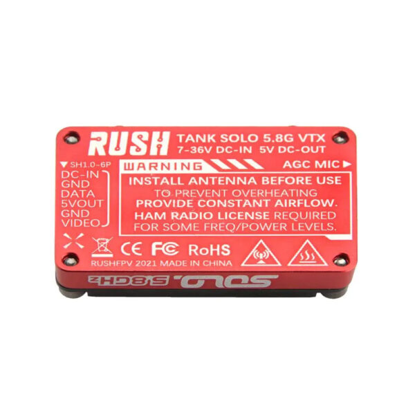 RushFPV Rush Tank SOLO 1W 5.8GHz VTX - 5V 1A 48CH PIT/25/400/600/800/1000mW FPV Video Transmitter - Image 3