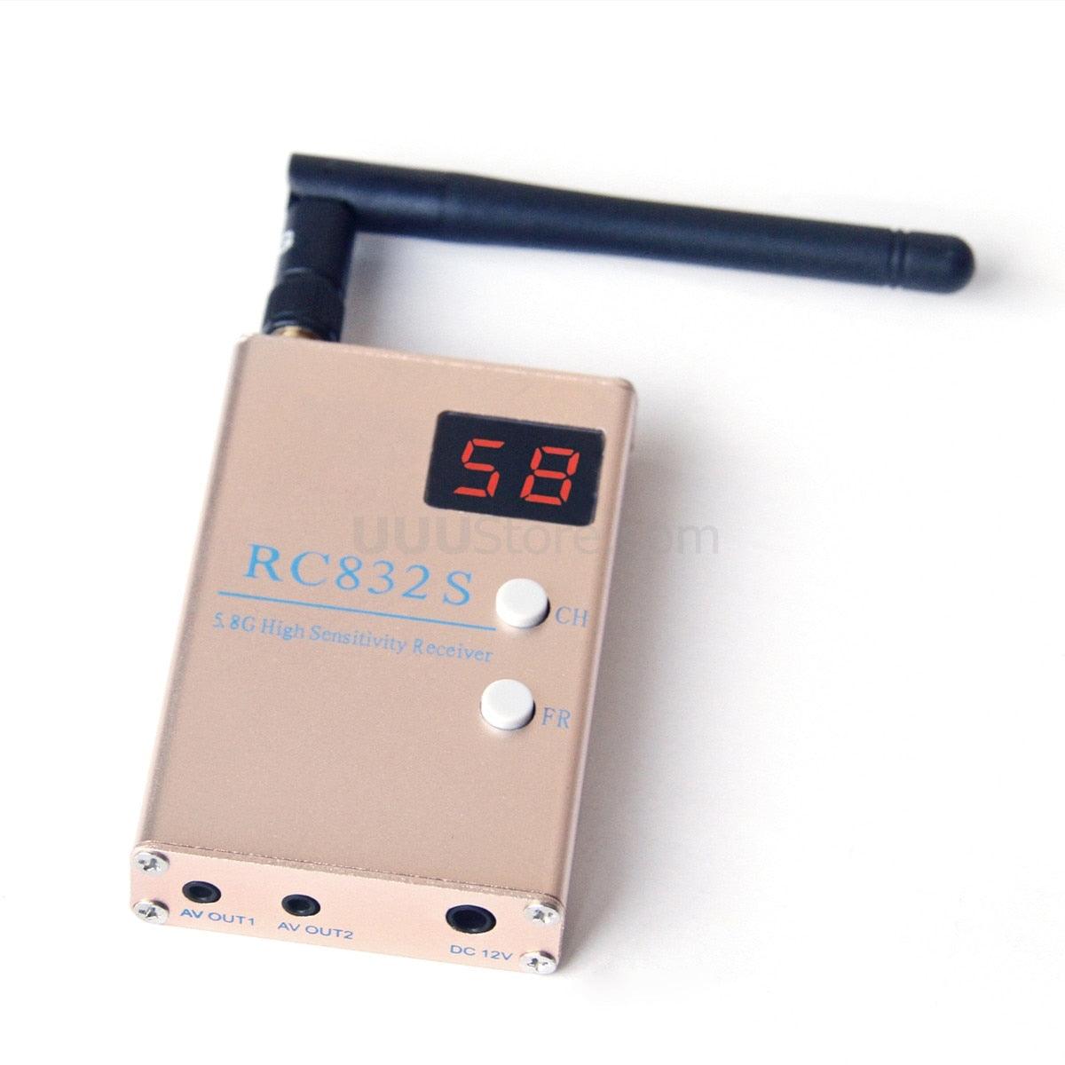 RC832S Receiver - FPV 5.8G 5.8GHz 48 Channels Video Receiver With A/V and Power Cables Same As RC832 RC832H For FPV Racing Drone 1 RC832S Receiver - FPV 5.8G 5.8GHz 48 Channels Video Receiver With A/V and Power Cables Same As RC832 RC832H For FPV Racing Drone