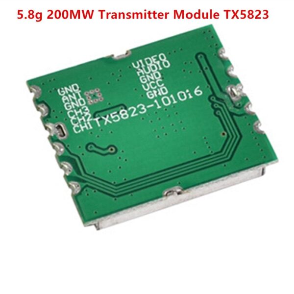 Boscam TX5823 Transmitter - 5.8Ghz 200mW 8CH Wireless Audio Video FPV Transmitter Module For racing drone ZMR250 QAV280 QAV250 DIY — изображение 3