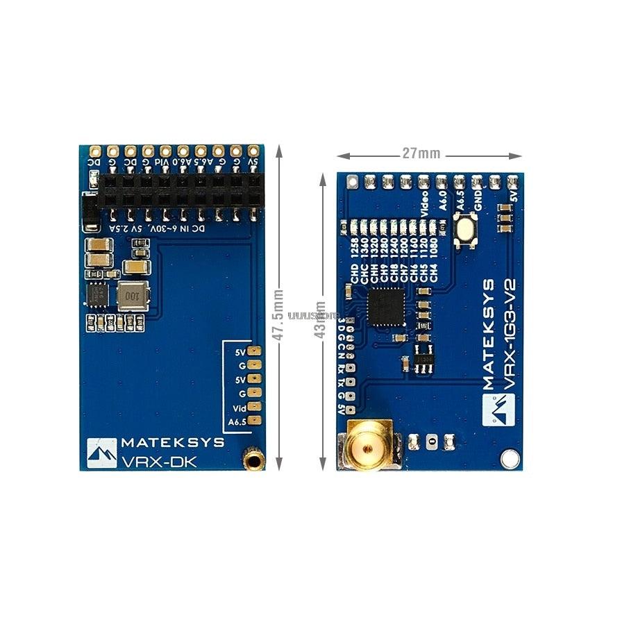 MATEKSYS VRX-1G3-V2 Receiver - 1.2Ghz 1.2g 9CH Wide band FPV Video Receiver for RC Drone Goggles Monitor Long range Matek System 6 MATEKSYS VRX-1G3-V2 Receiver - 1.2Ghz 1.2g 9CH Wide band FPV Video Receiver for RC Drone Goggles Monitor Long range Matek System - Image 6