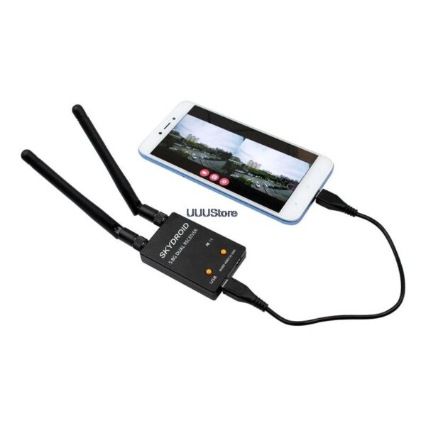 SKYDROID FPV Receiver - UVC Fuav Dual Antenna OTG 5.8G 150CH Full Channel FPV Receiver W/Audio For Android Smartphone Support transmitter 5 SKYDROID FPV Receiver - UVC Fuav Dual Antenna OTG 5.8G 150CH Full Channel FPV Receiver W/Audio For Android Smartphone Support transmitter — изображение 5