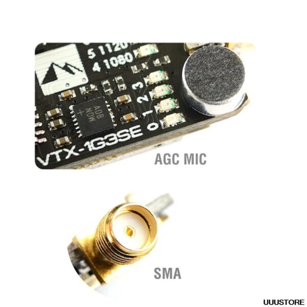 Matek System VTX-1G3SE-9 Transmitter - 1.2G/1.3GHz 9CH INTL 0.1mW/25mW/200mW/800mW FPV Transmitter For racing drone Goggles instead VTX-1G3-9 5 Matek System VTX-1G3SE-9 Transmitter - 1.2G/1.3GHz 9CH INTL 0.1mW/25mW/200mW/800mW FPV Transmitter For racing drone Goggles instead VTX-1G3-9 - Image 5