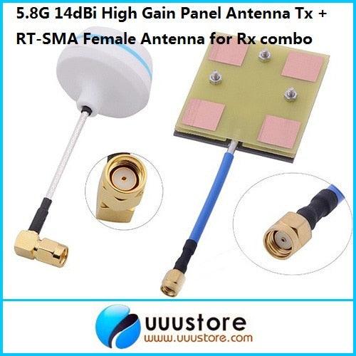 FPV 5.8Ghz 5.8g 14dbi High Gain Panel Antenna for Rx w/Angle RT-SMA Female Antenna Gains for Tx 2 FPV 5.8Ghz 5.8g 14dbi High Gain Panel Antenna for Rx w/Angle RT-SMA Female Antenna Gains for Tx - Image 2