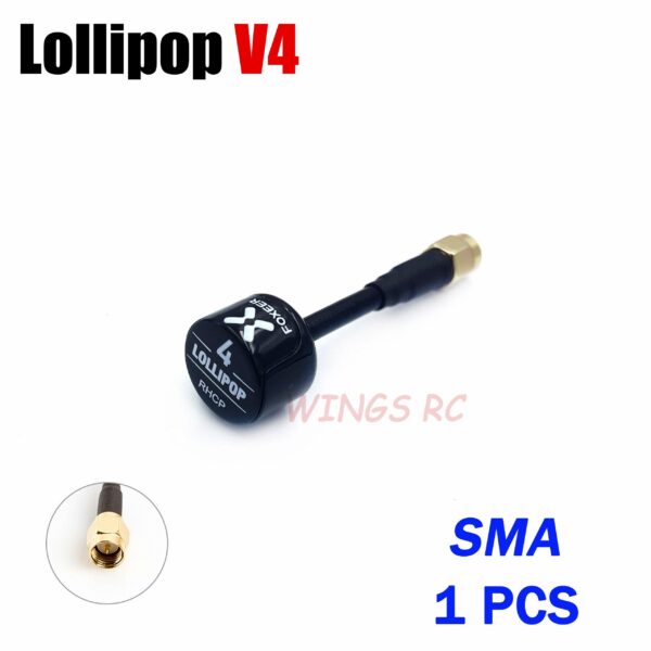 Foxeer Antenna Lollipop 4 V4 FPV Antenna 5.8G 2.6Dbi Stubby RHCP SMA RPSMA UFL Straight/Angle MMCX 7.2g For FPV RC Racing Drone — изображение 34
