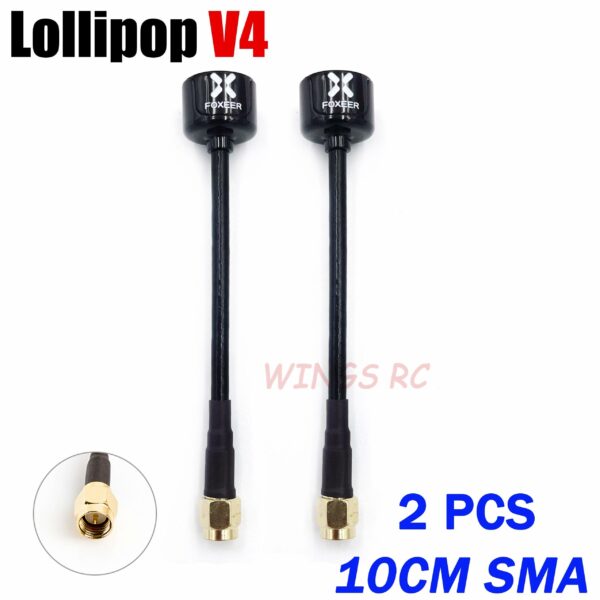 Foxeer Antenna Lollipop 4 V4 FPV Antenna 5.8G 2.6Dbi Stubby RHCP SMA RPSMA UFL Straight/Angle MMCX 7.2g For FPV RC Racing Drone — изображение 28