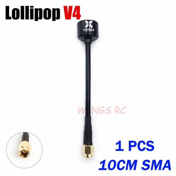 Foxeer Antenna Lollipop 4 V4 FPV Antenna 5.8G 2.6Dbi Stubby RHCP SMA RPSMA UFL Straight/Angle MMCX 7.2g For FPV RC Racing Drone — изображение 16