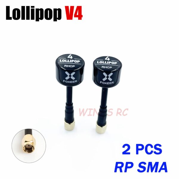Foxeer Antenna Lollipop 4 V4 FPV Antenna 5.8G 2.6Dbi Stubby RHCP SMA RPSMA UFL Straight/Angle MMCX 7.2g For FPV RC Racing Drone — изображение 12