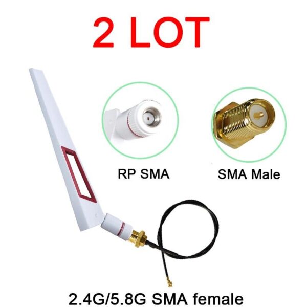 eoth 2.4G wifi Antenna 5.8Ghz real 8dBi RP-SMA Dual Band 2.4g 5.8g Antena IOT aerial SMA female ufl./ IPX 1.13Pigtail ipex1Cable 4 eoth 2.4G wifi Antenna 5.8Ghz real 8dBi RP-SMA Dual Band 2.4g 5.8g Antena IOT aerial SMA female ufl./ IPX 1.13Pigtail ipex1Cable — изображение 4