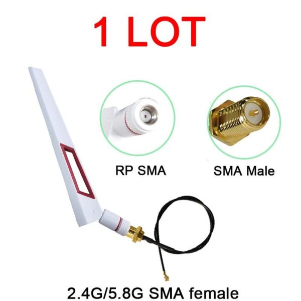 eoth 2.4G wifi Antenna 5.8Ghz real 8dBi RP-SMA Dual Band 2.4g 5.8g Antena IOT aerial SMA female ufl./ IPX 1.13Pigtail ipex1Cable 3 eoth 2.4G wifi Antenna 5.8Ghz real 8dBi RP-SMA Dual Band 2.4g 5.8g Antena IOT aerial SMA female ufl./ IPX 1.13Pigtail ipex1Cable — изображение 3