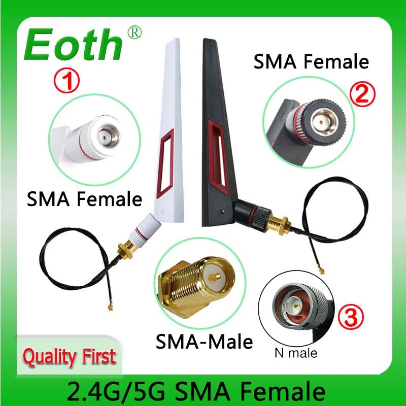 eoth 2.4G wifi Antenna 5.8Ghz real 8dBi RP-SMA Dual Band 2.4g 5.8g Antena IOT aerial SMA female ufl./ IPX 1.13Pigtail ipex1Cable 2 eoth 2.4G wifi Antenna 5.8Ghz real 8dBi RP-SMA Dual Band 2.4g 5.8g Antena IOT aerial SMA female ufl./ IPX 1.13Pigtail ipex1Cable — изображение 2