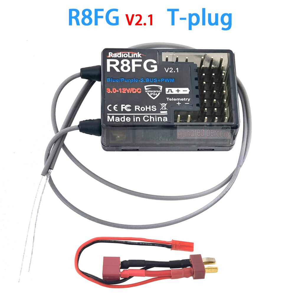 RadioLink R8FG 2.4GHz 8CH Dual Antenna Reciever High Voltage Integrated Gyro Version For Radiolinks RC6GS RC8X RC Transmitter 2 RadioLink R8FG 2.4GHz 8CH Dual Antenna Reciever High Voltage Integrated Gyro Version For Radiolinks RC6GS RC8X RC Transmitter — изображение 2