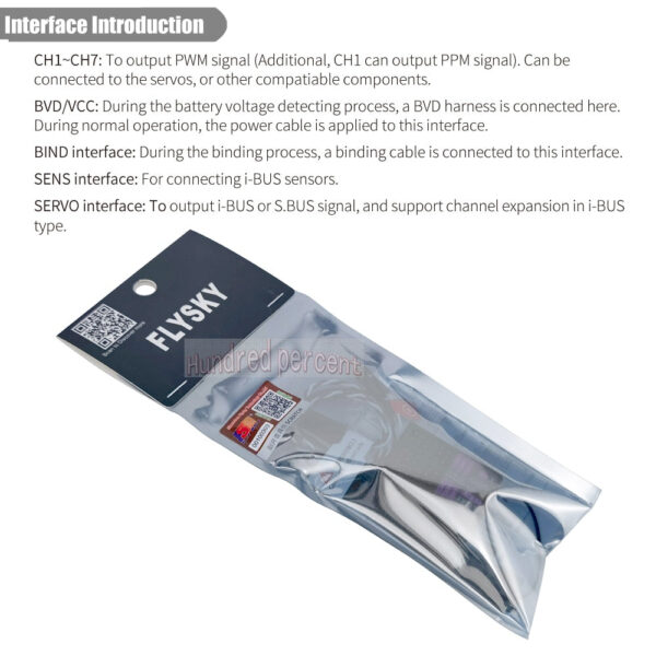 FLYSKY FS-R7V R7V - 2.4G Gyroscope 7CH ANT Protocol PWM Output RSSI Mini Receiver for FS-G7P Transmitter RC Car Boat DIY Parts - Image 6