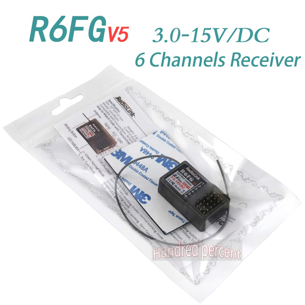Radiolink RC Receiver R6FG - 6 Channel 2.4G HV Servo RX with Gyro Long Range Control for RC Car Boat Transmitter RC4GS V2/RC6GS V3 4 Radiolink RC Receiver R6FG - 6 Channel 2.4G HV Servo RX with Gyro Long Range Control for RC Car Boat Transmitter RC4GS V2/RC6GS V3 — изображение 4