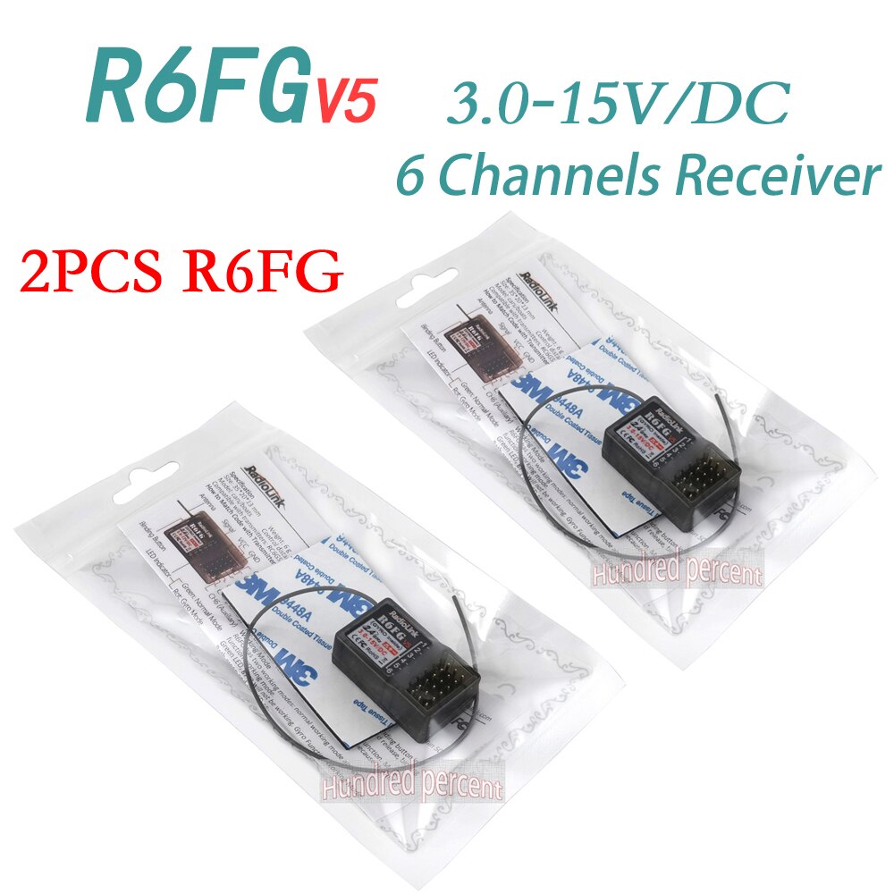 Radiolink RC Receiver R6FG - 6 Channel 2.4G HV Servo RX with Gyro Long Range Control for RC Car Boat Transmitter RC4GS V2/RC6GS V3 2 Radiolink RC Receiver R6FG - 6 Channel 2.4G HV Servo RX with Gyro Long Range Control for RC Car Boat Transmitter RC4GS V2/RC6GS V3 — изображение 2