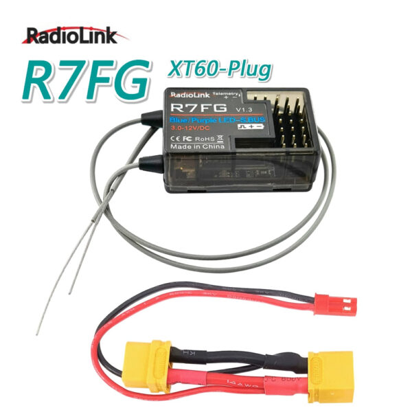 RadioLink R7FG 2.4GHz 7CH Dual Antenna Reciever - High Voltage Integrated Gyro Version For Radiolinks RC6GS RC Transmitter 6 RadioLink R7FG 2.4GHz 7CH Dual Antenna Reciever - High Voltage Integrated Gyro Version For Radiolinks RC6GS RC Transmitter - Image 6