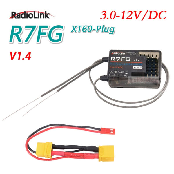 RadioLink R7FG 2.4GHz 7CH Dual Antenna Reciever - High Voltage Integrated Gyro Version For Radiolinks RC6GS RC Transmitter 4 RadioLink R7FG 2.4GHz 7CH Dual Antenna Reciever - High Voltage Integrated Gyro Version For Radiolinks RC6GS RC Transmitter - Image 4