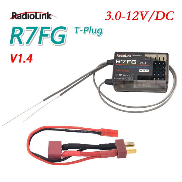 RadioLink R7FG 2.4GHz 7CH Dual Antenna Reciever - High Voltage Integrated Gyro Version For Radiolinks RC6GS RC Transmitter 3 RadioLink R7FG 2.4GHz 7CH Dual Antenna Reciever - High Voltage Integrated Gyro Version For Radiolinks RC6GS RC Transmitter - Image 3