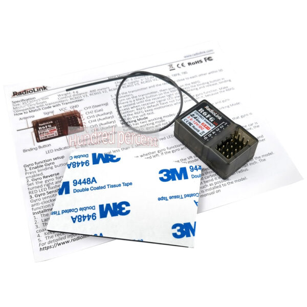 Radiolink 2.4GHz 6CH Receiver - Gyro Inside for RC4GS/R6FG V5 Transmitter R7FG V1.4 R6F V4 R4FMG V2.0 R8FG 7 Channels RCC6GS V3 8 Radiolink 2.4GHz 6CH Receiver - Gyro Inside for RC4GS/R6FG V5 Transmitter R7FG V1.4 R6F V4 R4FMG V2.0 R8FG 7 Channels RCC6GS V3 - صورة Radiolink 2.4GHz 6CH Receiver - Gyro Inside for RC4GS/R6FG V5 Transmitter R7FG V1.4 R6F V4 R4FMG V2.0 R8FG 7 Channels RCC6GS V3 - صورة 8