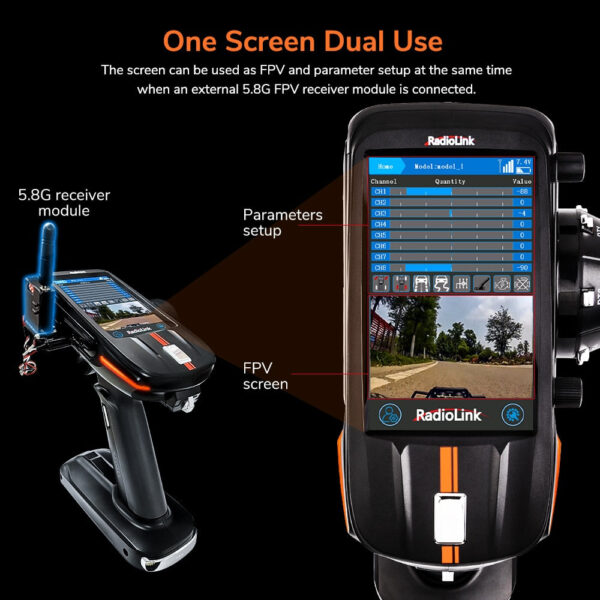 Radiolink EWRF 708R Receiver - 5.8G 48CH Wireless Audio/Video FPV Receiver Module for RC8X Transmitter - Image 5