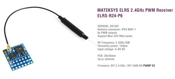 MATEK R24-P6 - Mateksys EXPRESSLRS 2.4GHZ PWM RECEIVER 4 MATEK R24-P6 - Mateksys EXPRESSLRS 2.4GHZ PWM RECEIVER — изображение 4