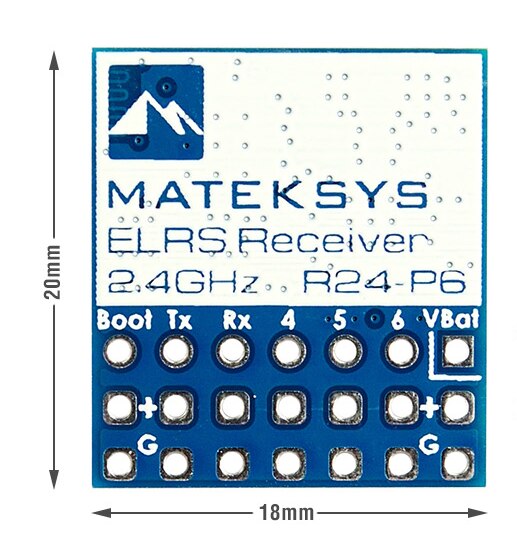 MATEK R24-P6 - Mateksys EXPRESSLRS 2.4GHZ PWM RECEIVER 3 MATEK R24-P6 - Mateksys EXPRESSLRS 2.4GHZ PWM RECEIVER - Image 3