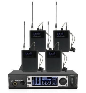 HONGUAN Stereo PSM-X400 - Stereo In Ear Monitor Wireless System Transmitter Monitoring Professional for Stage Performance