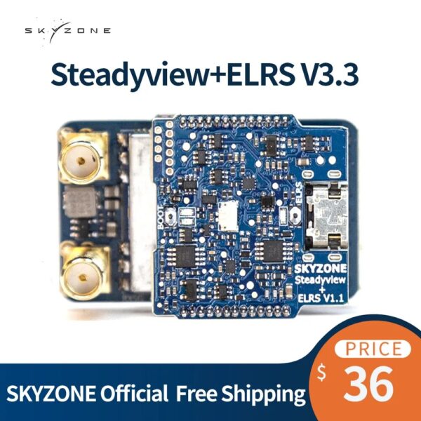 Skyzone Steadyview+ELRS Backpack Receiver for FPV Goggles 48CH 5.8Ghz V3.3 Hardware — изображение 3