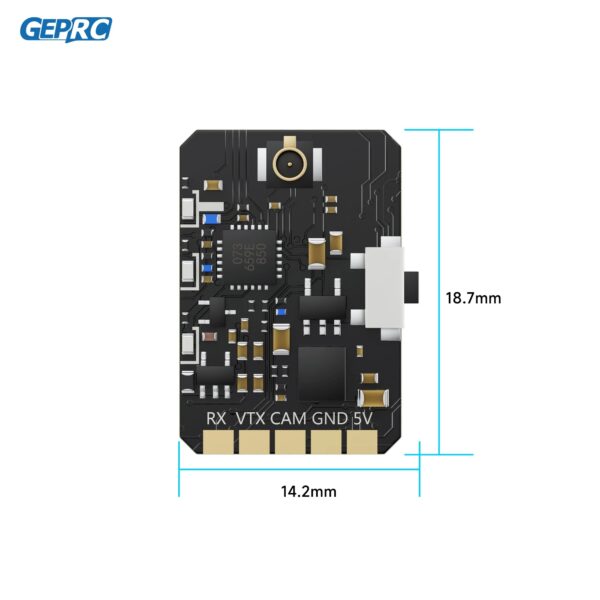 GEPRC RAD Tiny 5.8G 400mW VTX Transmitter - VTX Play Racing FPV Drone RC FPV Transmitter Multicopter Attachment 6 GEPRC RAD Tiny 5.8G 400mW VTX Transmitter - VTX Play Racing FPV Drone RC FPV Transmitter Multicopter Attachment — изображение 6