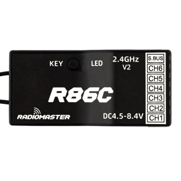 RadioMaster R86C V2 Receiver - 2.4GHZ 6 Channel PWM / 8 Channel Sbus Compatible With Frsky D8 / D16 and Futaba SFHSS 3 RadioMaster R86C V2 Receiver - 2.4GHZ 6 Channel PWM / 8 Channel Sbus Compatible With Frsky D8 / D16 and Futaba SFHSS - صورة RadioMaster R86C V2 Receiver - 2.4GHZ 6 Channel PWM / 8 Channel Sbus Compatible With Frsky D8 / D16 and Futaba SFHSS - صورة 3