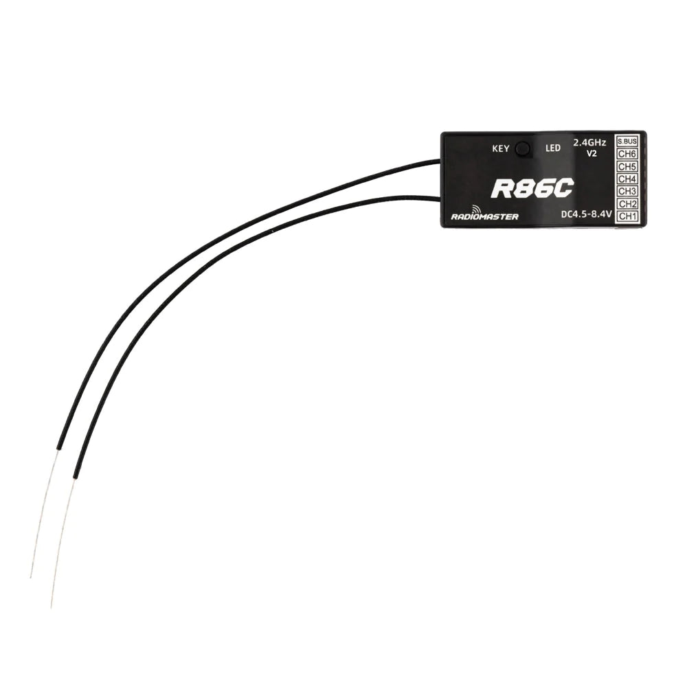 RadioMaster R86C V2 Receiver - 2.4GHZ 6 Channel PWM / 8 Channel Sbus Compatible With Frsky D8 / D16 and Futaba SFHSS 2 RadioMaster R86C V2 Receiver - 2.4GHZ 6 Channel PWM / 8 Channel Sbus Compatible With Frsky D8 / D16 and Futaba SFHSS - Image 2