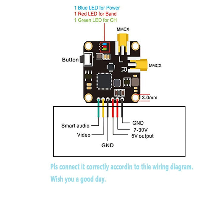 AKK New Era Dual Antenna VTX - 5.8GHZ 7-30V 25mW 50mW 200mW 400mW Power Switchable OSD FPV Video Transmitter with MIC — изображение 5
