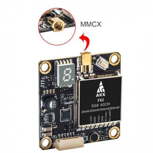 AKK FX2 VTX - 5.8Ghz 40CH 25mW/200mW/500mW/800mW Switchable FPV Video Transmitter support Betaflight OSD 3 AKK FX2 VTX - 5.8Ghz 40CH 25mW/200mW/500mW/800mW Switchable FPV Video Transmitter support Betaflight OSD — изображение 3