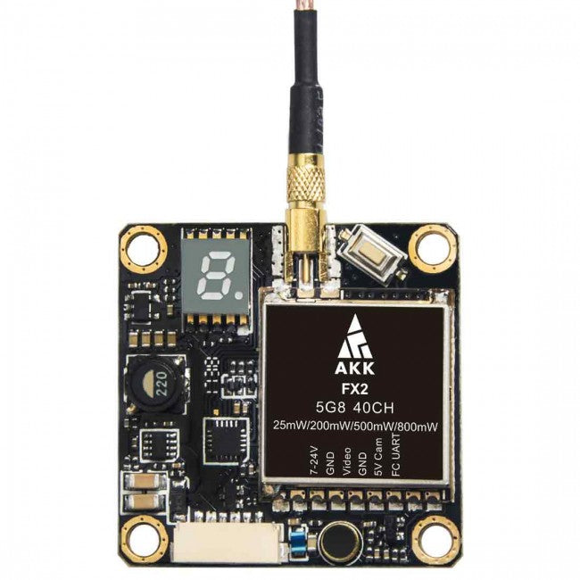 AKK FX2 VTX - 5.8Ghz 40CH 25mW/200mW/500mW/800mW Switchable FPV Video Transmitter support Betaflight OSD 1 AKK FX2 VTX - 5.8Ghz 40CH 25mW/200mW/500mW/800mW Switchable FPV Video Transmitter support Betaflight OSD