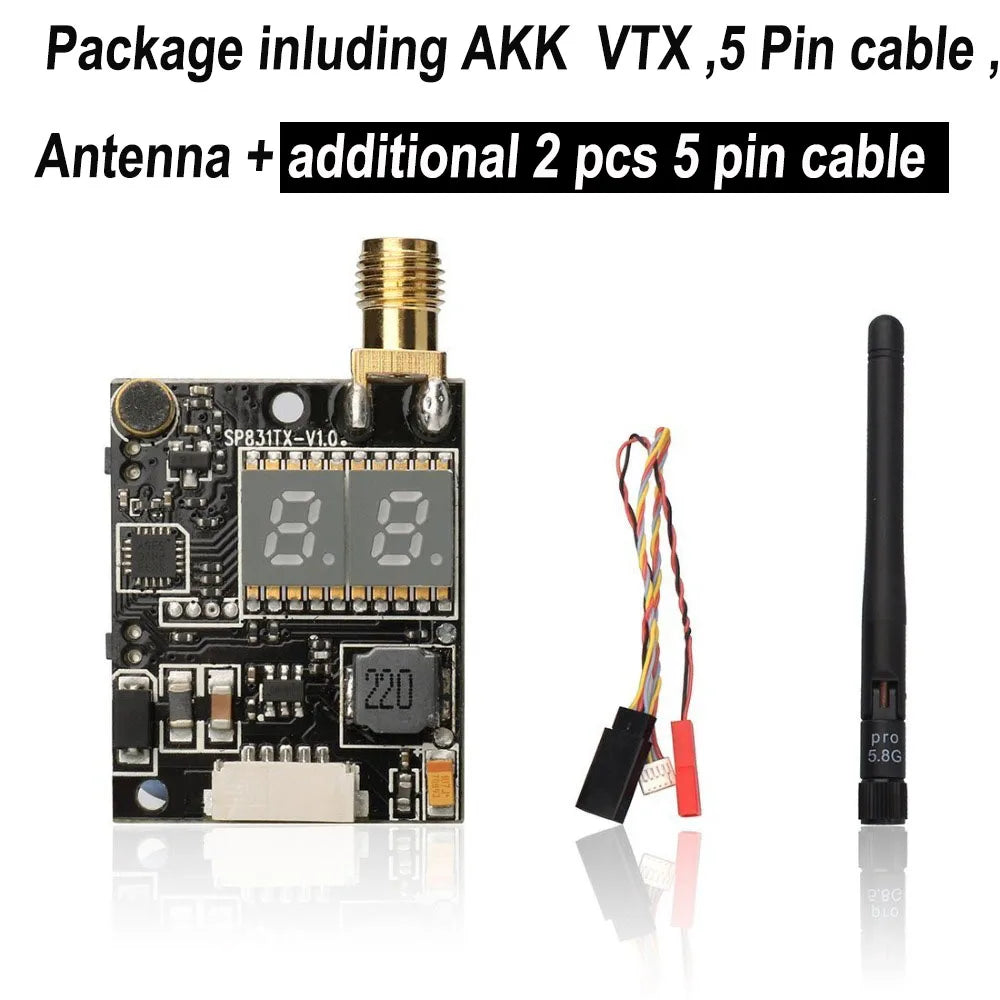 AKK K33/K31 VTX - 5.8G 200mW 40 Channels Double Screen Display 200mW FPV Audio Video Transmitter 12 AKK K33/K31 VTX - 5.8G 200mW 40 Channels Double Screen Display 200mW FPV Audio Video Transmitter — изображение 12
